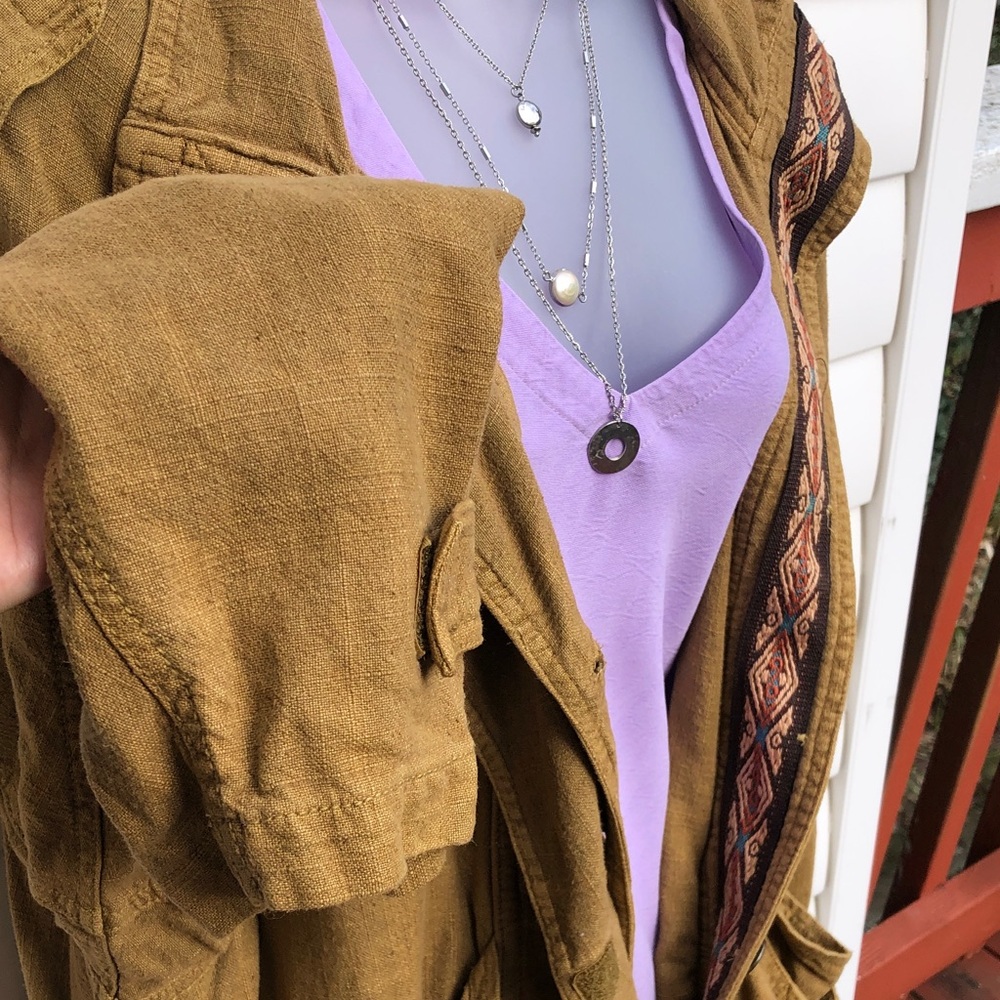Free People Tan Utility Jacket - Picture 5 of 12